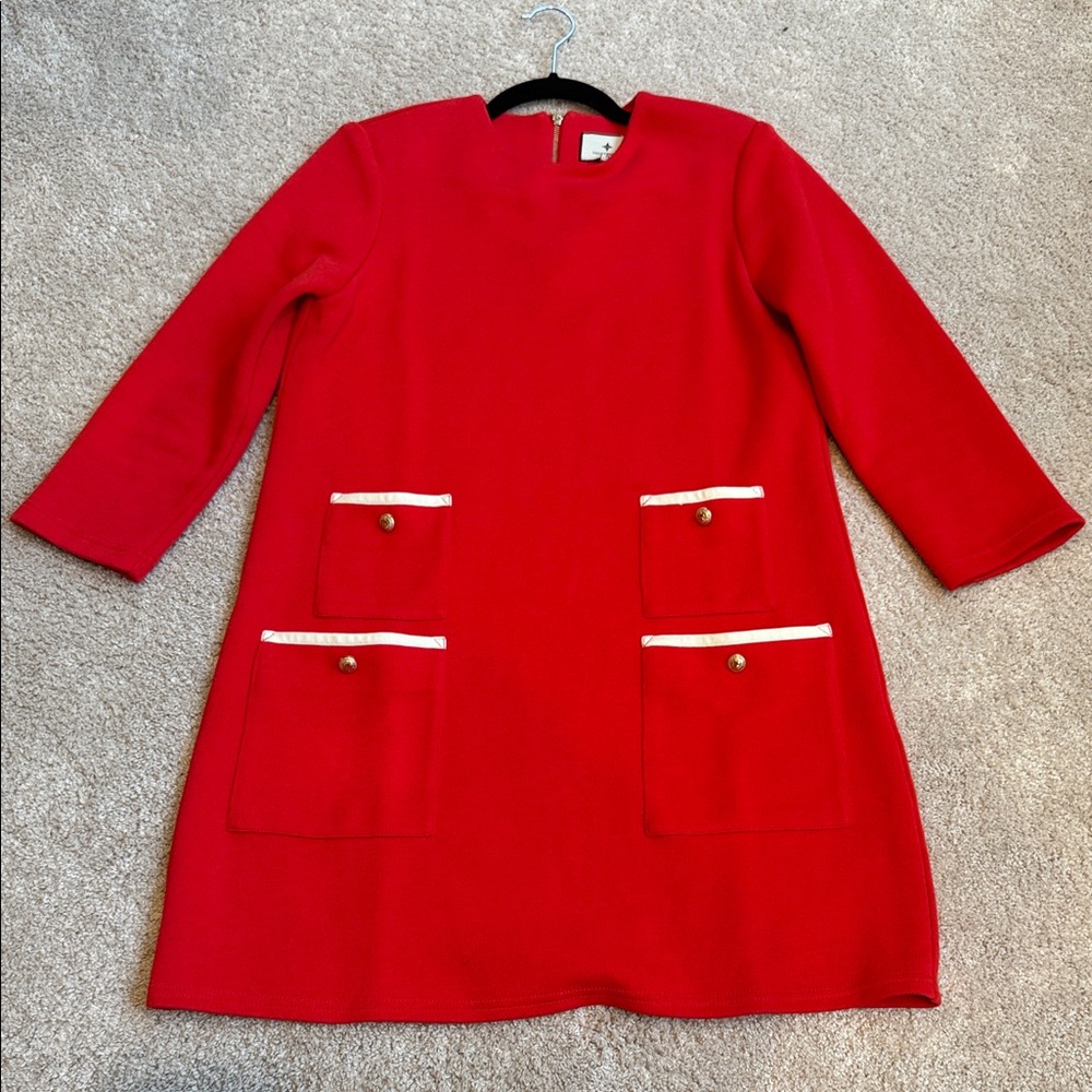 Tuckernuck Francoise Mod Mini Dress Size M Red